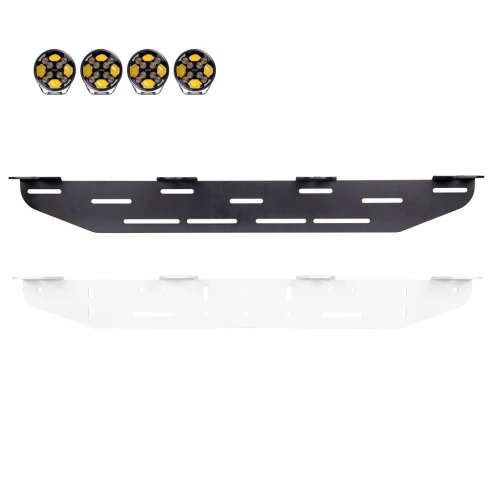 PURELUX HD Mocowanie na 4 Lampy wspornik do tablicy rejestracyjnej Czarny