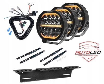 Purelux Ranger 9 3 Lampy LED dalekosiężna ostrzegawcza 12V 24V PowerBoost