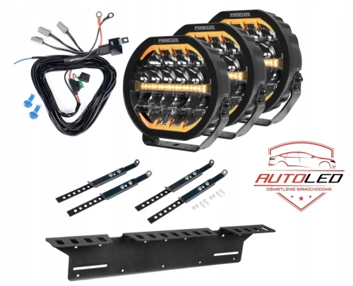 Purelux Ranger 9 3 Lampy LED dalekosiężna ostrzegawcza 12V 24V PowerBoost