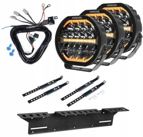 Purelux Ranger 9 3 Lampy LED dalekosiężna ostrzegawcza 12V 24V PowerBoost