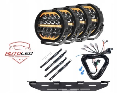Purelux Ranger 9 4 Lampy LED dalekosiężna ostrzegawcza 12V 24V PowerBoost