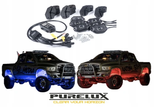 Podświetlenie Auta LED Purelux RGBW 12/24V Efekt Neon Podwozia Ambient Neon