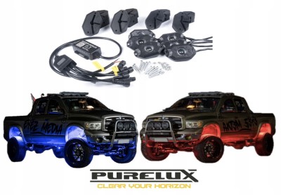 Podświetlenie Auta LED Purelux RGBW 12/24V Efekt Neon Podwozia Ambient Neon