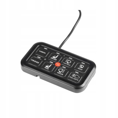 PURELUX Multi Switch panel sterowania 10-30V 8 obwodów Dashboard Controller