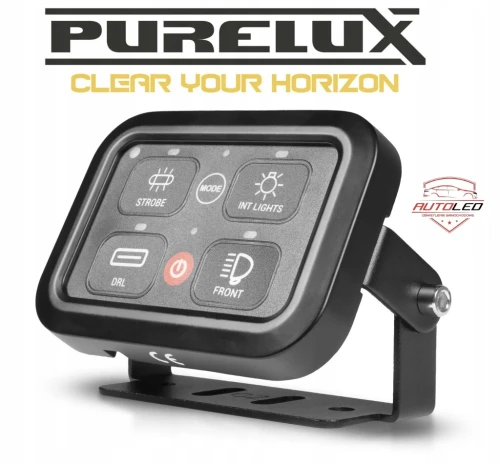 PURELUX Multi-Switch Panel Sterowania 4 Przyciski RGB 12V 24V LED Off Road