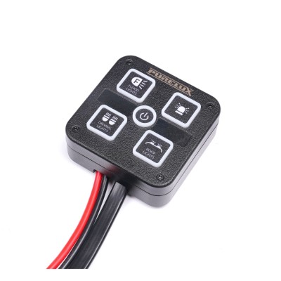 PURELUX Mini Panel Sterowania 4 Przyciski 12V 24V Kontroler LED Off Road