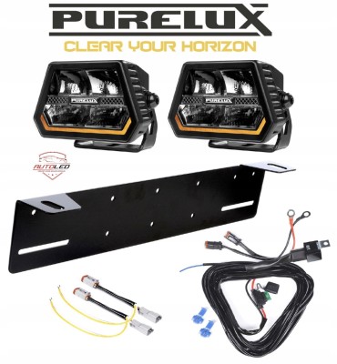 2 x PURELUX Panther Alpha 60 lampa LED 12 cm 120W spot Lampa robocza Zestaw