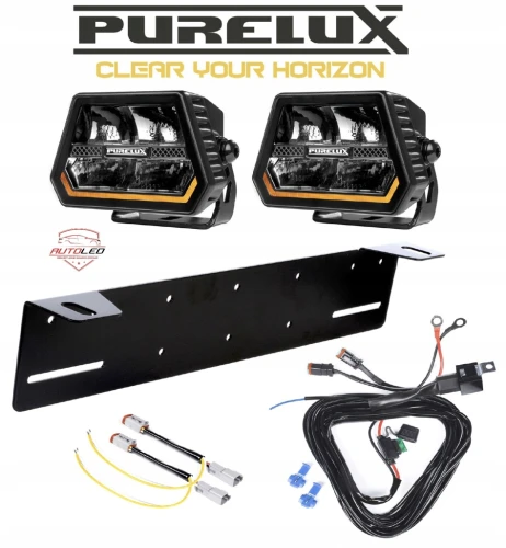 2 x PURELUX Panther Alpha 60 lampa LED 12 cm 120W spot Lampa robocza Zestaw