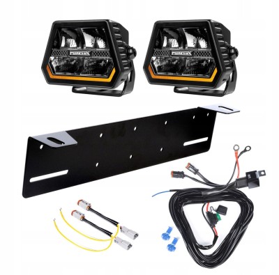 2 x PURELUX Panther Alpha 60 lampa LED 12 cm 120W spot Lampa robocza Zestaw