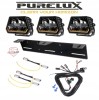 3 x PURELUX Panther Alpha 60 lampa LED 12 cm 180W spot Lampa robocza Zestaw