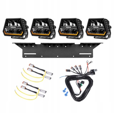 4 x PURELUX Panther Alpha 60 lampa LED 12 cm 240W spot Lampa robocza Zestaw