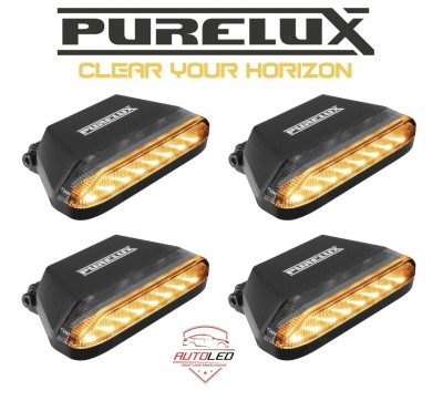 4x Purelux Radar R65, HS20608, 9–36 V, R65 Class 1, 6 trybów błysku, IP69K