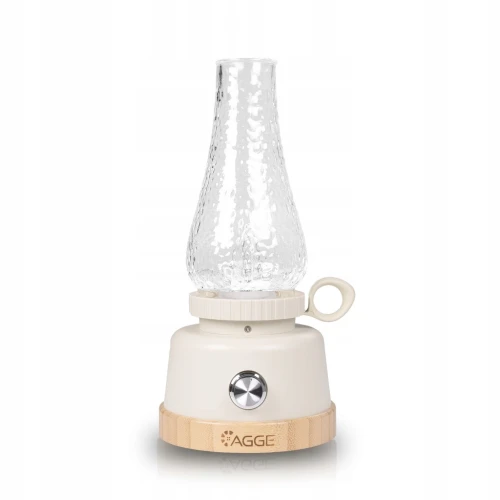 Lampka LED AGGE Ambience 250 lm Lampion Retro Efekt Płomienia USB-C Biała