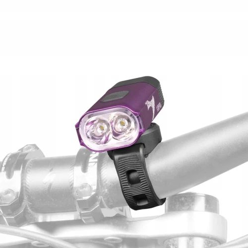 Lampka rowerowa Moon Lepus USB 1000 lm LED przód wodoodporna IPX6 Fioletowa