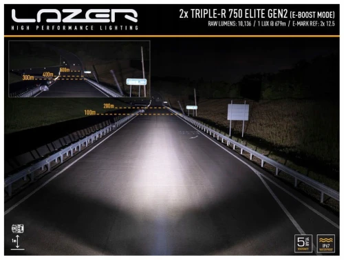 Zestaw LED Dodge RAM 1500 (2013-2018), 2 x Lazer Triple-R 750 Elite