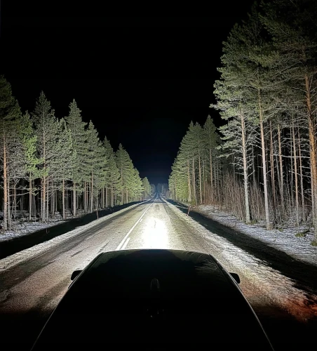 PURELUX 9110 Lampa dalekosiężna LED DRL – 23 cm / 175W okrągła Zestaw WRC