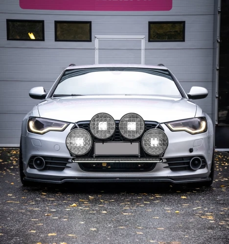 PURELUX 9110 Lampa dalekosiężna LED DRL – 23 cm / 175W okrągła Zestaw WRC