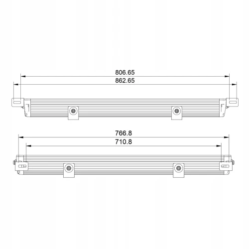 PURELUX Panther S800 GEN3 LED Bar 78 cm / 324W Prosty Panel Led