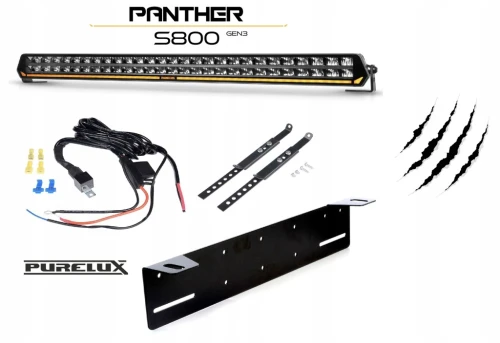 PURELUX Panther S800 GEN3 LED Bar 78 cm / 324W Prosty Panel Led Cały Zestaw