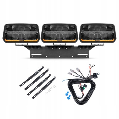 3x PURELUX Panther 11 Światło pomocnicze – 510W Lampa dalekosiężna 24 cm