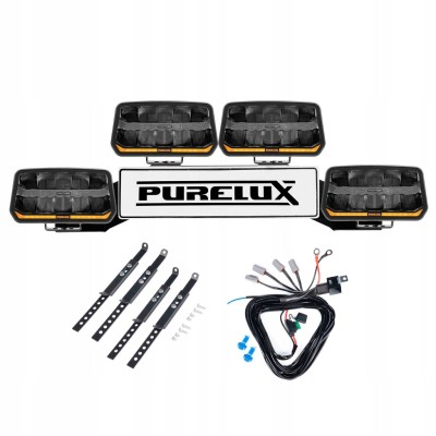 4x PURELUX Panther 11 WRC Światło pomocnicze – 680W Potężna Lampa LED 24 cm