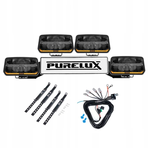 4x PURELUX Panther 11 WRC Światło pomocnicze – 680W Potężna Lampa LED 24 cm