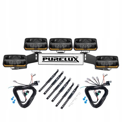 5x PURELUX Panther 11 WRC Światło pomocnicze – 850W Potężna Lampa LED 24 cm