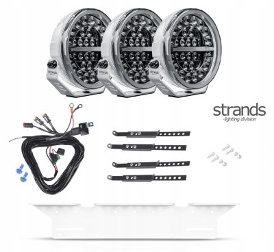 Strands Firefly Professional 9" 141W Lampy LED dalekosiężna 22cm BIAŁA 3szt