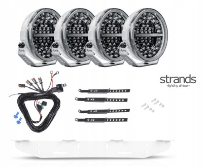 Strands Firefly Professional 9" 141W Lampy LED dalekosiężna 22cm BIAŁA 4szt