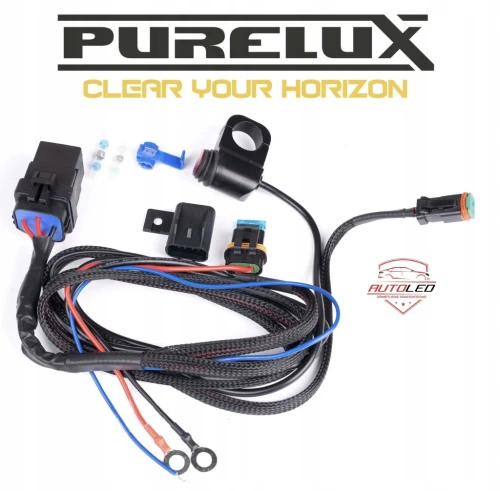 Zestaw przewodów przekaźnikowych PURELUX Pro Serie ATV IP66 12V, DT-1