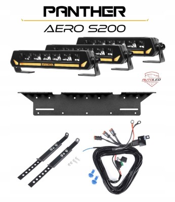 PURELUX 3x Panther Aero S200 LED Bar 22cm 60W 4209lm mocowanie + instalacj