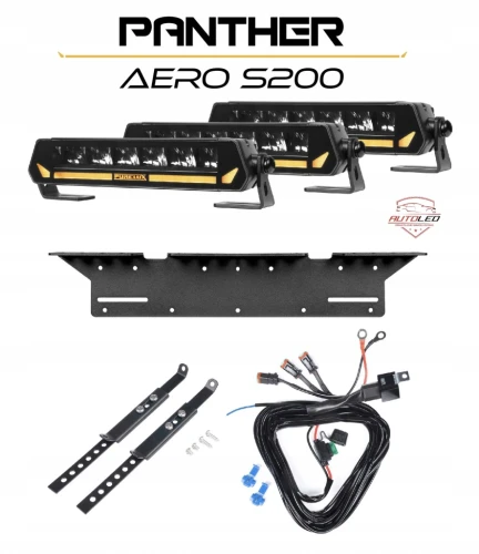 PURELUX 3x Panther Aero S200 LED Bar 22cm 60W 4209lm mocowanie + instalacj