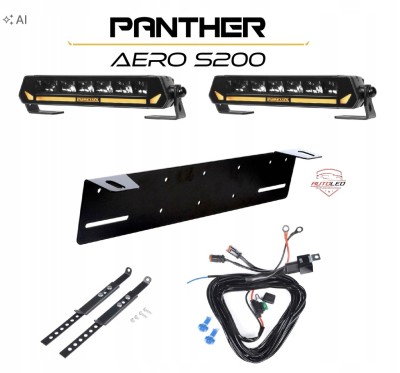 PURELUX 2x Panther Aero S200 LED Bar 22cm 60W 4209lm mocowanie + instalacj