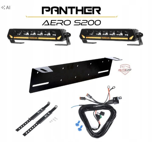 PURELUX 2x Panther Aero S200 LED Bar 22cm 60W 4209lm mocowanie + instalacj