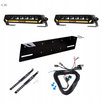 PURELUX 2x Panther Aero S200 LED Bar 22cm 60W 4209lm mocowanie + instalacj