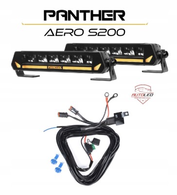 PURELUX 2x Panther Aero S200 LED Bar 22cm 60W 4209lm PowerBoost + instalacj