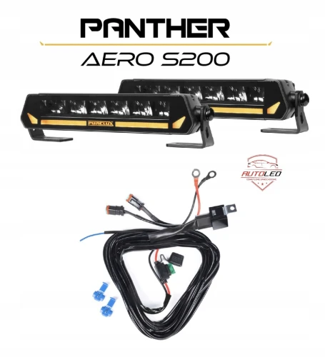 PURELUX 2x Panther Aero S200 LED Bar 22cm 60W 4209lm PowerBoost + instalacj