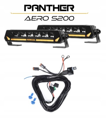 PURELUX 2x Panther Aero S200 LED Bar 22cm 60W 4209lm PowerBoost + instalacj