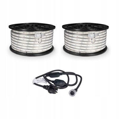 AGGE 230V – TAŚMA LED ROBOCZA 2 X 50M / 1500 LM/M / 12 W/M / IP65 100M