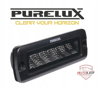 Lampa robocza PURELUX Black Flush-Mount Slim (wpuszczana) - 20 cm / 30W /