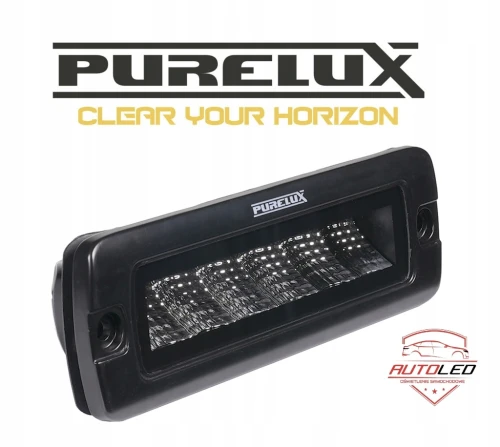Lampa robocza PURELUX Black Flush-Mount Slim (wpuszczana) - 20 cm / 30W /
