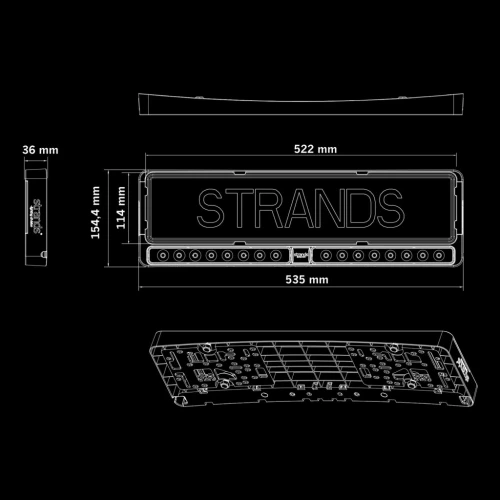 LED BAR PANEL RAMKA TABLICY REJESTRACYJNEJ NUUK D-LINE 9600Lm / 54 cm 108W