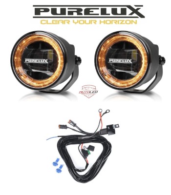 PURELUX F330 2x Lampa Przeciwmgielna LED 90mm 30W 12V 24V / 1825lm + instal