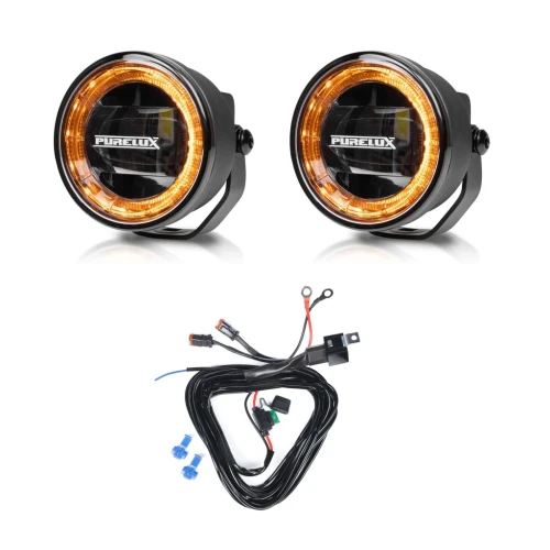 PURELUX F330 2x Lampa Przeciwmgielna LED 90mm 30W 12V 24V / 1825lm + instal