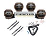 4x PURELUX Cobra 7 Lampy LED 18cm 135W 10933lm + Uchwyt WRC Off Road