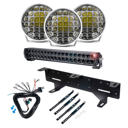 Zestaw lamp dodatkowych Purelux WRC 1, 741W / 58 000 lm - kompletny zestaw, zestaw z czarnymi lampami 9110