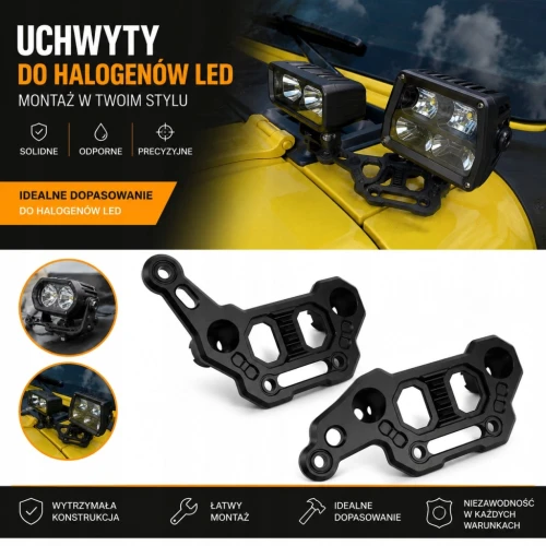 UCHWYTY HALOGENÓW LED Świateł roboczych do JEEP WRANGLER JL 2018+