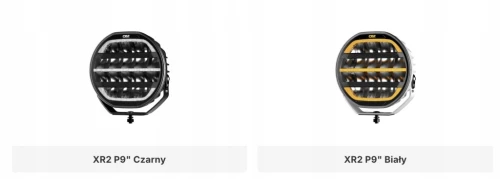 2x Lampa LED OZZ XR2 P9 Black 9" 10600 lm ECE R112 Uchwyt + instalacja