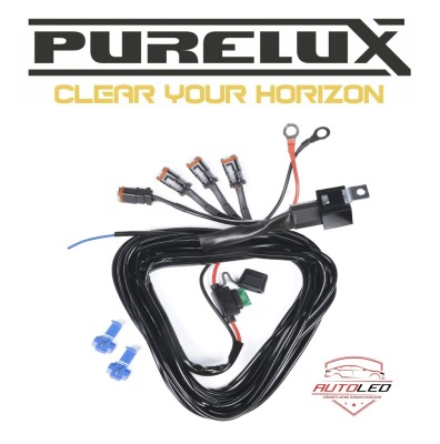 Wiązka przewodów z przekaźnikiem Purelux Pro Serie 12V, DT-2, 4 wyjście