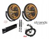 Lampa LED STRANDS Ambassador Dark 23 cm 67W Off-Road Okrągła Uchwyt + Insta